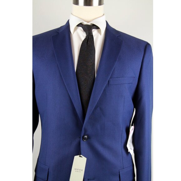 Alfani 42L Men’s Suit Blazer Sportscoat Jacket Navy Blue E03279 - Picture 2 of 7